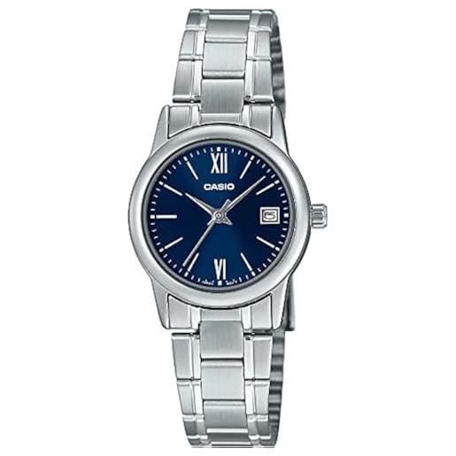 Casio ltp-v002d-2b3 women's standard stainless steel blue dial date watch