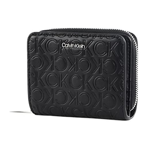 Calvin Klein ck must zip around flap wallet ck black