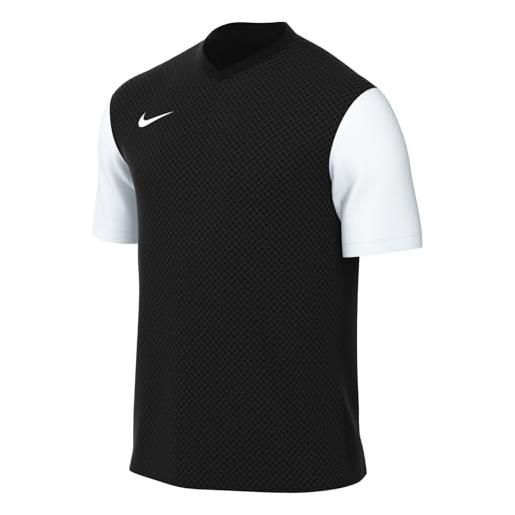 Nike df tiempo prem ii, t-shirt uomo, volt/midnight navy/black, m