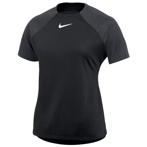 Nike w nk df acdpr ss top k, t-shirt donna, ossidiana/royal blu/bianco, s