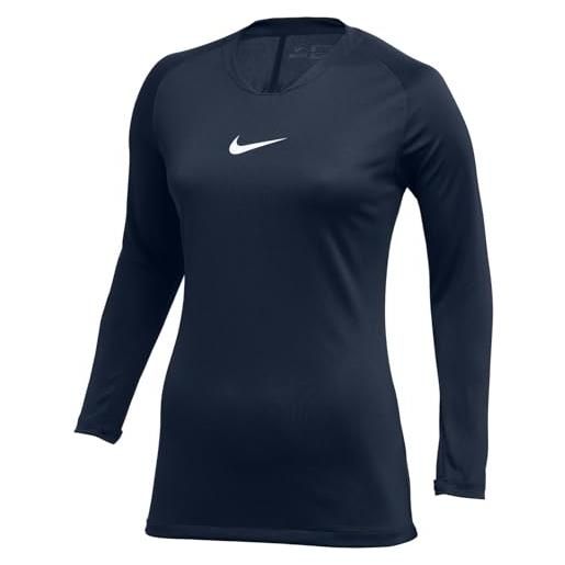 Nike av2610-410 dri-fit park first layer t-shirt donna midnight navy/white xl