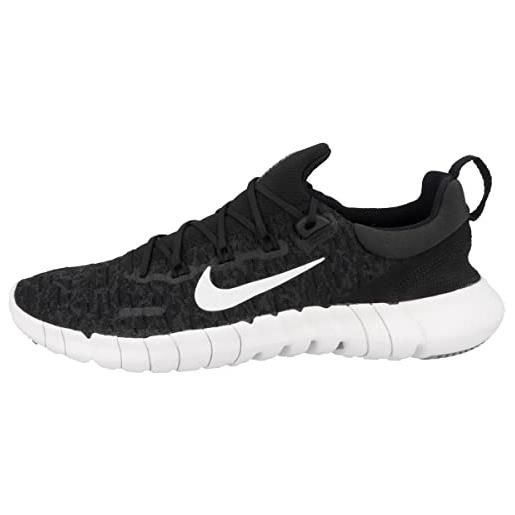 Nike free run 5.0, scarpe da corsa su strada donna, nero (black white dk smoke grey), 36 eu