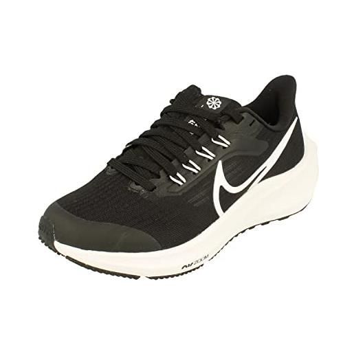 Nike air zoom pegasus 39, little/big kids' road running shoes, black/white-white, 33.5 eu
