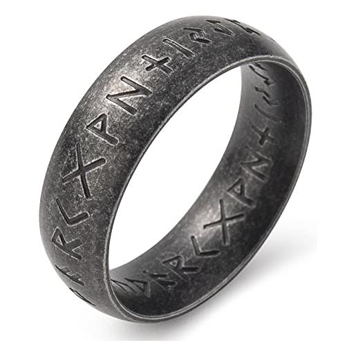 WESTMIAJW anelli vichinghi per uomo rune norrene, in acciaio inox, gioielli q, s, t1/2, v1/2, y, z+1, acciaio inossidabile