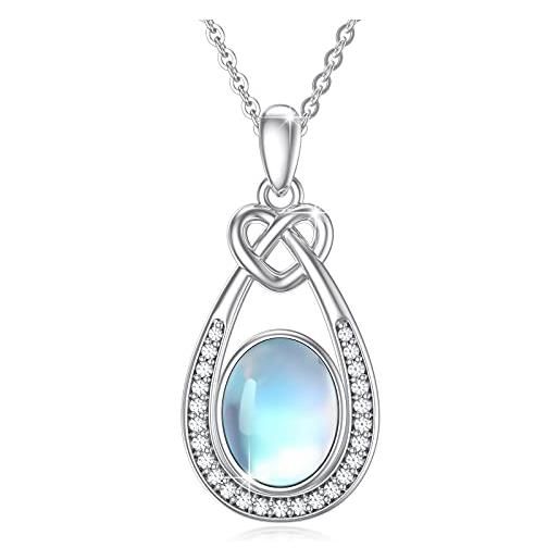 YAFEINI Collana Mamma Moonstone Argento Sterling Albero della vita Collana  con Ciondolo Madre Figlia Gioielli Regali per la Festa Della Mamma per Mamma  Figlia Madre : : Moda