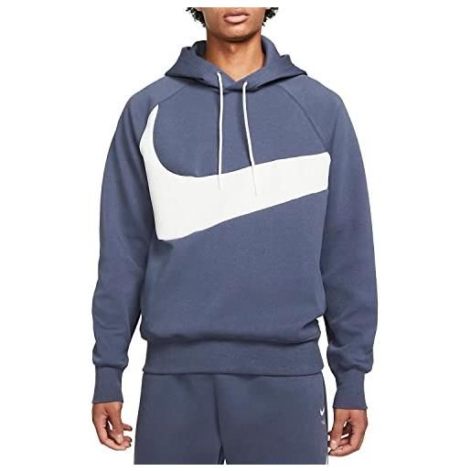 Nike sportswear swoosh tech fleece - felpa con cappuccio da uomo, tuono blu/fotone polvere fotone polvere, xx-large