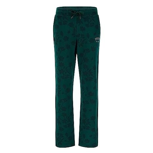FREDDY - pantaloni in felpa con stampa floreale in tono, donna, verde, extra small