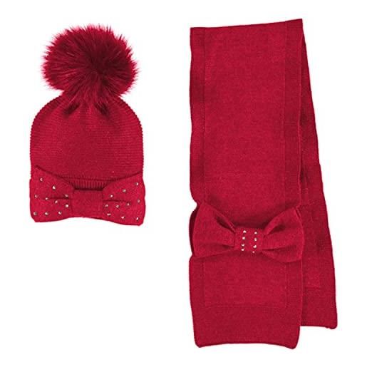 Mayoral set cappello sciarpa fiocco bambina 10 rosso rosso 33