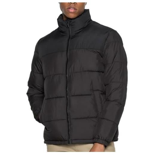 Jack & Jones piumino da uomo puffer collar nero, nero , m