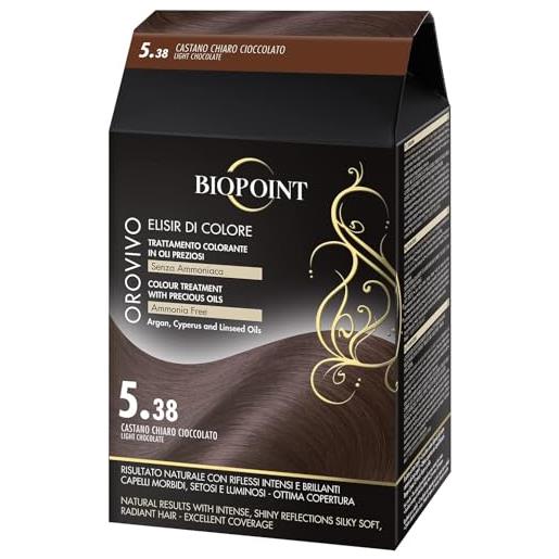 Biopoint orovivo elisir di colore set tinta capelli olio s. Amm. N. 5.38 set da 3 pezzi