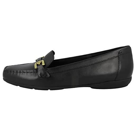 Geox d annytah moc a, mocassini donna, nero (black c4002), 36 eu