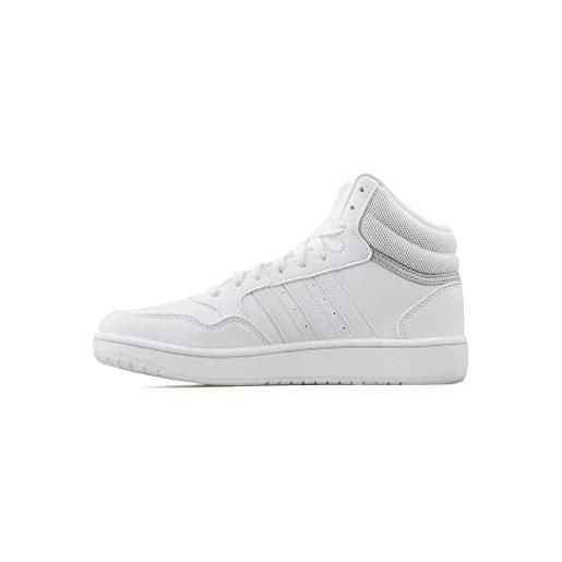 adidas hoops mid shoes, sneakers unisex - bambini e ragazzi, ftwr white orchid fusion lucid pink, 28 eu
