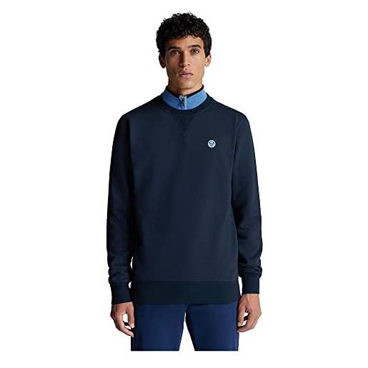 NORTH SAILS felpa uomo in cotone organico con patch