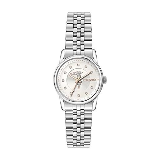 Trussardi orologio donna, collezione t-joy, solo tempo, 3h, in acciaio - r2453150503