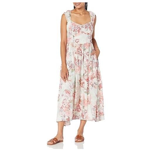 Guess abito donna con spalline vestito lungo midi con fantasia fiori estivo xs