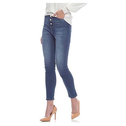 Kocca jeans skinny con chiusura bottoni gioiello denim donna mod: darrik size: 28