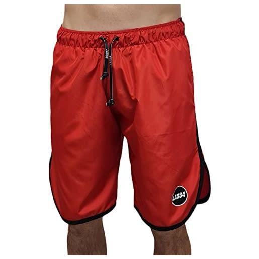 Generic lab84 pantaloncini corti costume shorts da mare sport s23 shm1002black rosso (large)