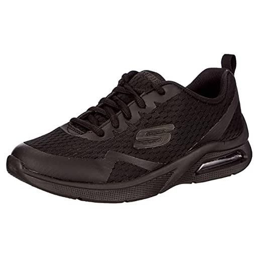 Skechers microspec max, scarpe da ginnastica bambini e ragazzi, black dark shadow, 36 eu