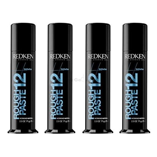 Redken, rough paste n. 12, set da 4 tubetti di pasta modellante per capelli, 75 ml ciascuno (etichetta in lingua italiana non garantita)