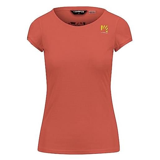 KARPOS loma w jersey t-shirt, hot coral/vintage indigo/cloud, xs donna