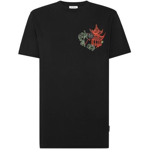 Philipp Plein t-shirt con ricamo - nero
