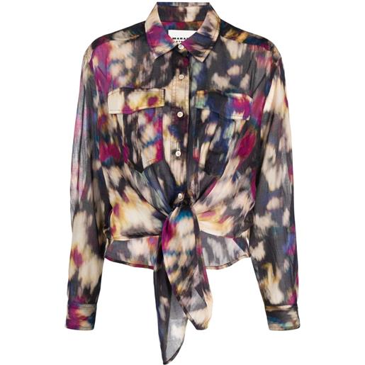 MARANT ÉTOILE camicia con fantasia tie dye - toni neutri