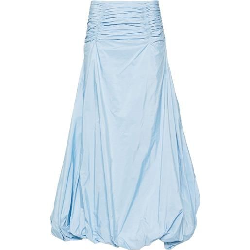 Anna October puffball draped maxi skirt - blu