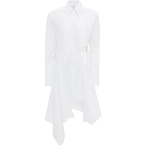 JW Anderson asymmetric cotton shirtdress - bianco