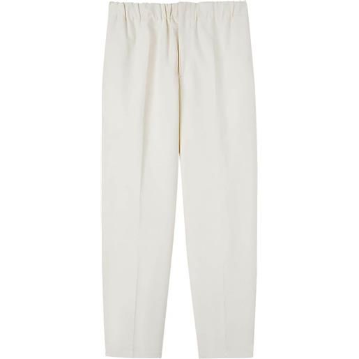 Jil Sander pantaloni con vita elasticizzata - bianco