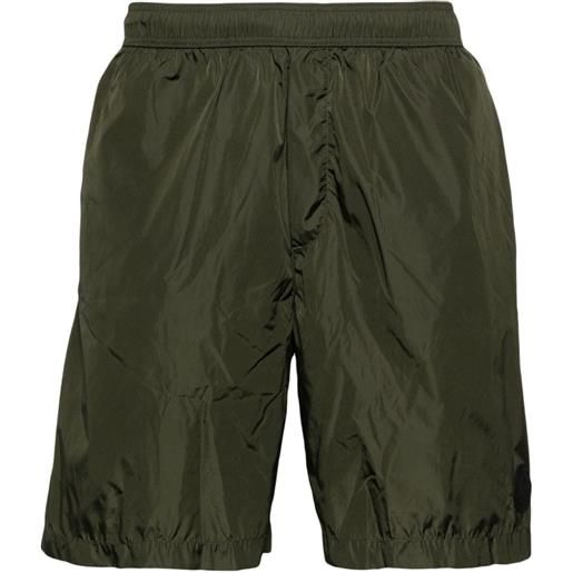 Moncler logo-appliqué swim shorts - verde