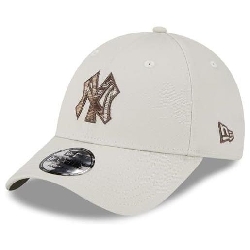New Era 9forty - cappellino con visiera con scritta york yankees, colore: grigio pietra