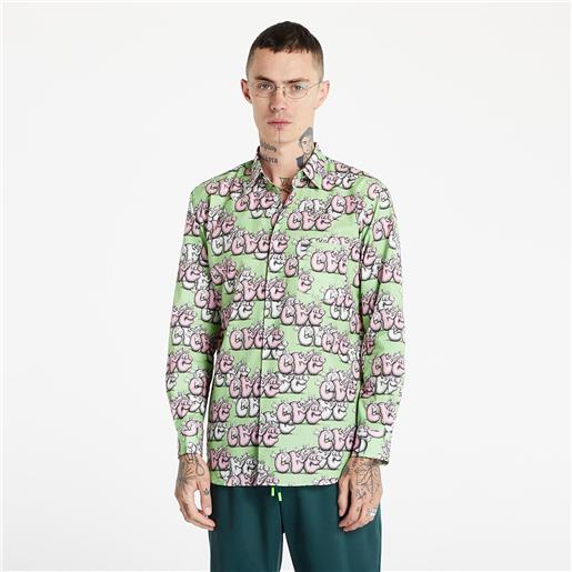 Comme des Garçons SHIRT x kaws mens shirt woven green/ pink