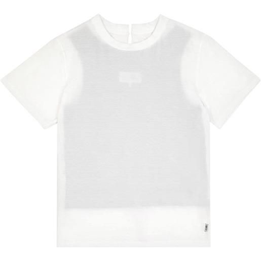 MM6 Maison Margiela t-shirt con design a strati - bianco