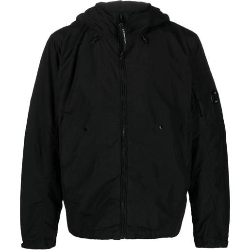 C.P. Company giacca flatt nylon con cappuccio - nero