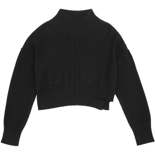 MM6 Maison Margiela maglione a collo alto con dettaglio cut-out - nero