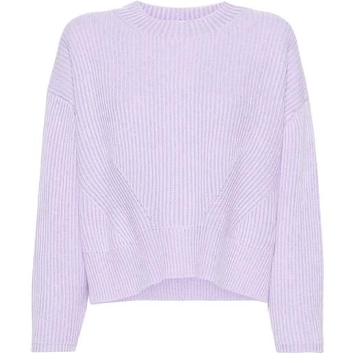 Allude crew-neck ribbed-knit jumper - viola