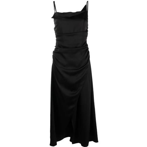 Han Kjøbenhavn satin-finish ruched dress - nero