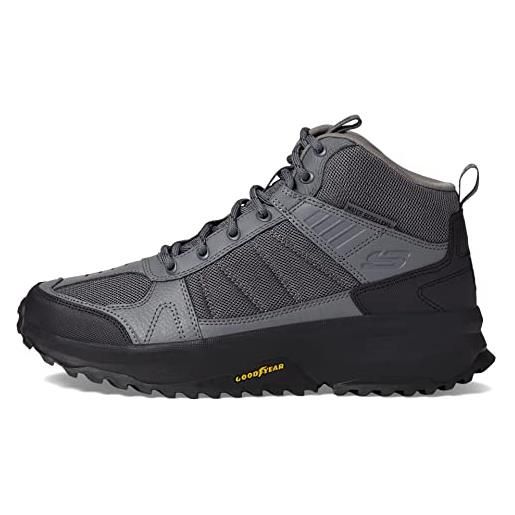 Skechers Skechers bionic trail flashpoint, scarpe da trekking uomo, gray leather mesh black trim, 41.5 eu