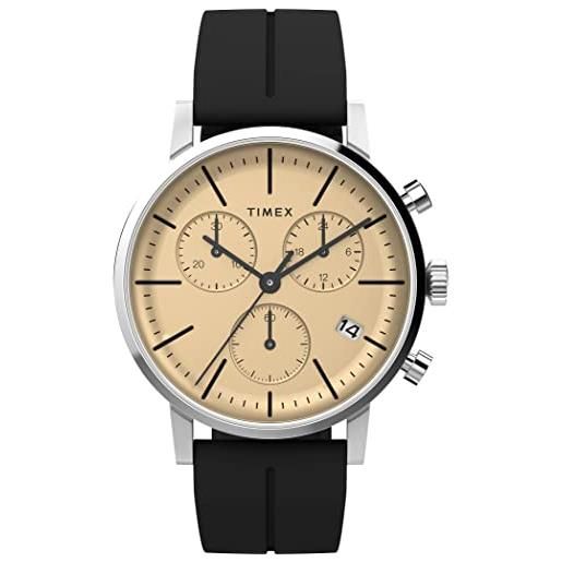 Timex orologio cronografo al quarzo da uomo con cinturino in silicone tw2v70500