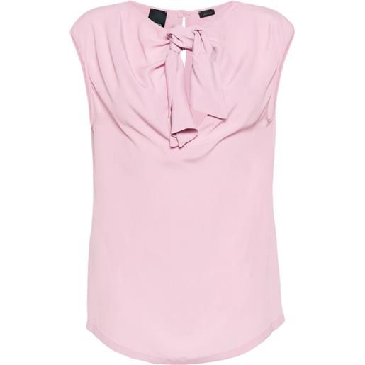 PINKO knotted crepe blouse - rosa