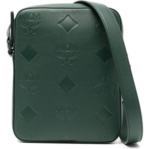 MCM klassik leather crossbody bag - verde