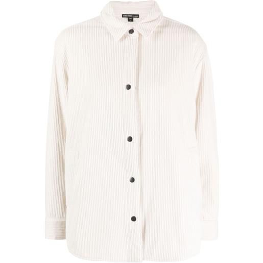 James Perse drop-shoulder corduroy shirt jacket - bianco