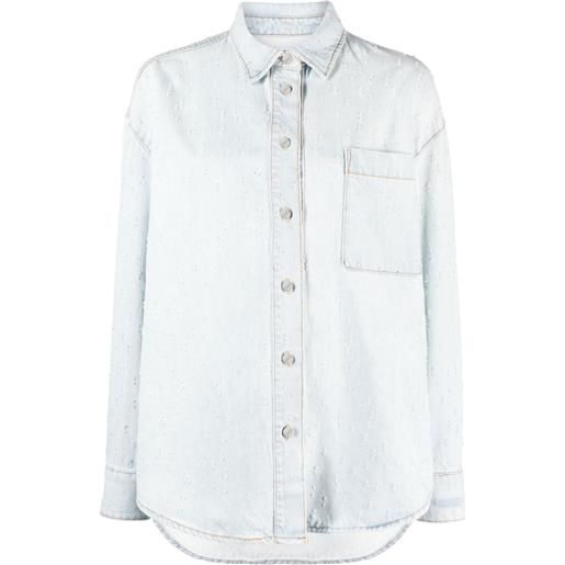 MSGM giacca-camicia denim - blu