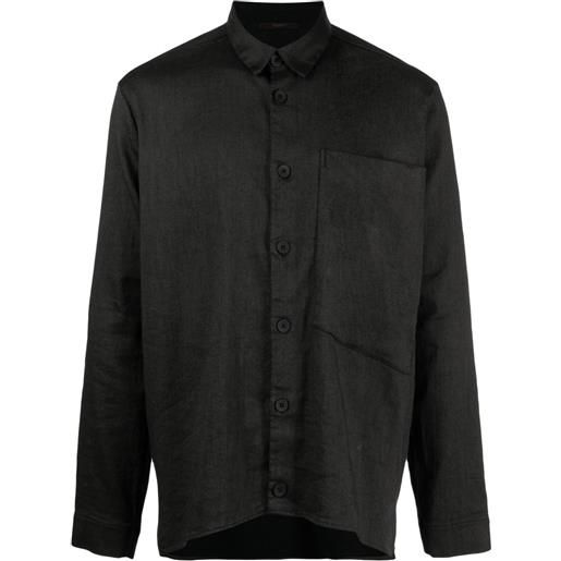 Transit patch-pocket button-up shirt - grigio