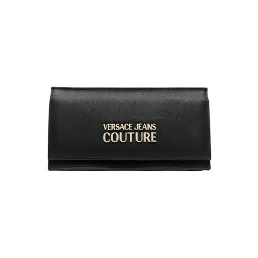 Versace jeans couture portafoglio con patta lock lock 75va5pl3zs467 nero