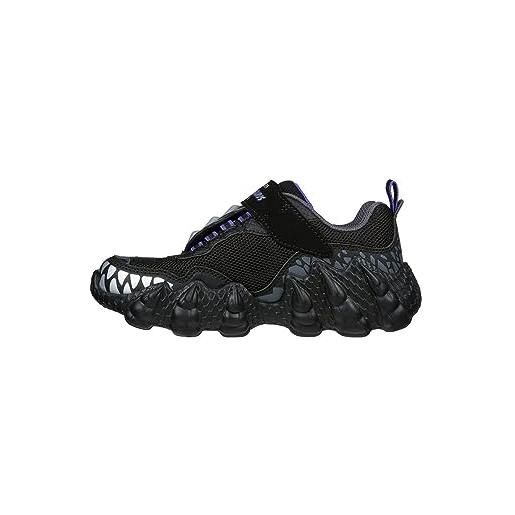 Skechers 400112l bklm, scarpe da ginnastica bambini e ragazzi, black charcoal synthetic textile lime tri, 33.5 eu