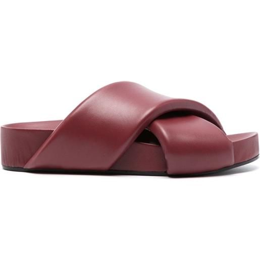 Jil Sander sandali con cinturino - rosso