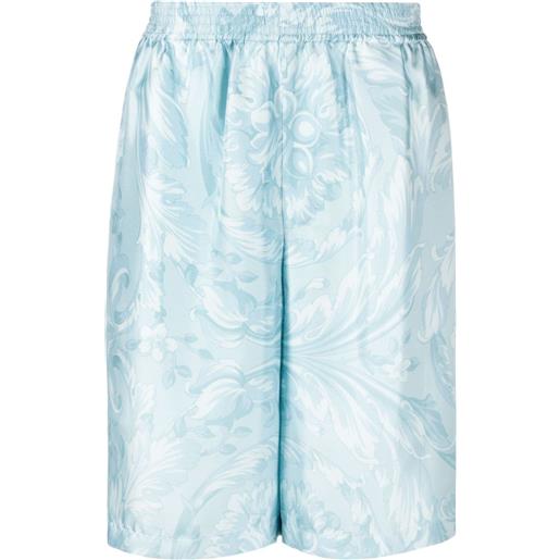 Versace shorts con stampa barocca - blu