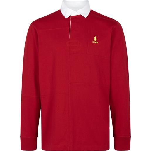 Palace camicia stile rugby x ralph lauren - rosso