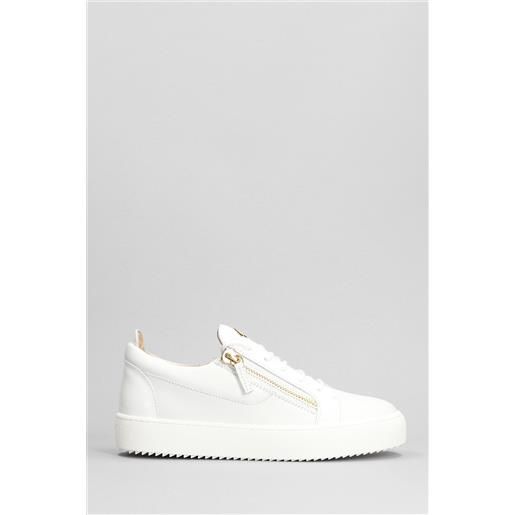 Giuseppe Zanotti sneakers frankie in pelle bianca